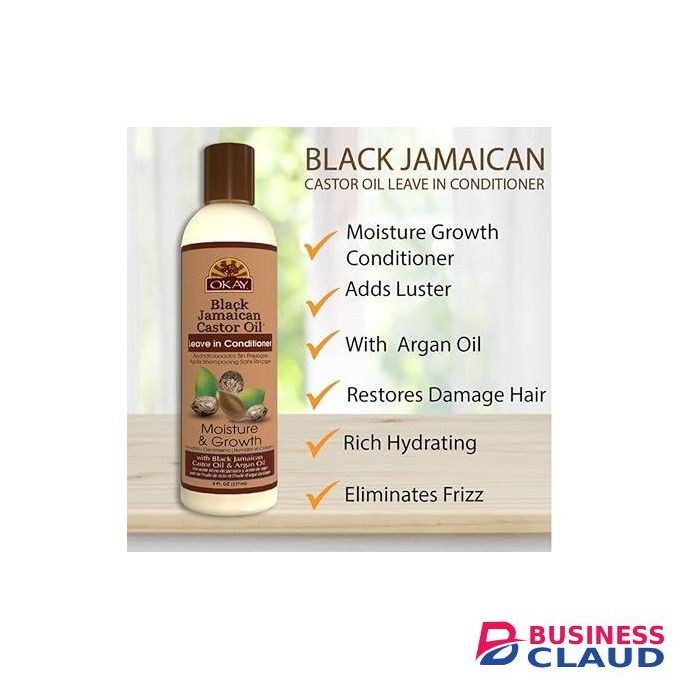 Okay Black Jamaican Castor Oil Moisture Growth Leave In Conditioner