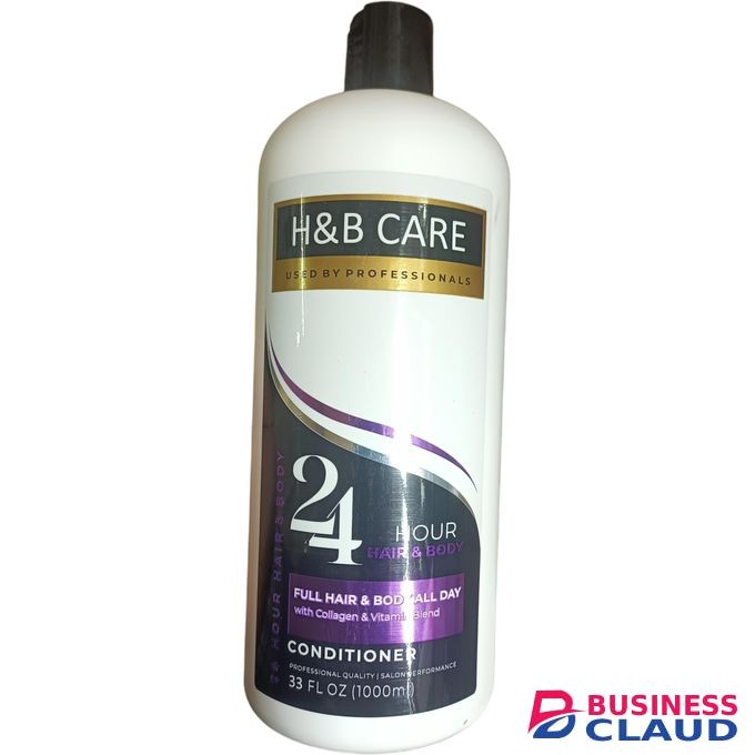 H&B 24 HOUR HAIR & BODY CONDITIONER With Collagen & Vitamin Blend USED BY PROFESSIONALS 1000ML jm