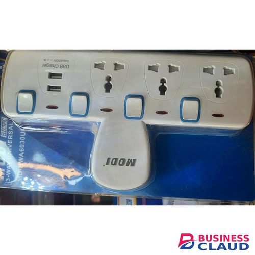 MODI Extension. 3-Way socket Universal Electric USB Ports Charger