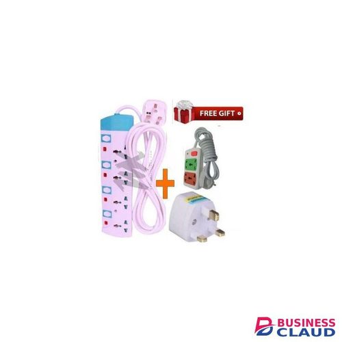 Powermax Power King Heavy Duty Way Power Socket Extension +GIFTS Power Adaptor, 2Way Extension
