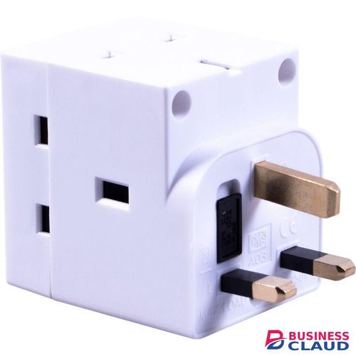 3 Way Socket Household Multi Plug Adapter fused Uk Main 13amp 240v Ac 3 Socket. 3-Way Plug Adaptor - 13A Multi Adaptor Extension - Triple UK 3 Pin Socket Wall Extension - Power Extender Block Splitter