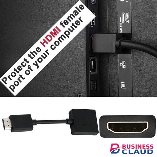 10cm High Speed HDMI Male to Female Extension Cable HDMI Extender For Computer, TV, Projector, DVD Player- Black (1 Pack