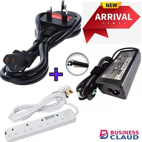 HP Elitebook 840 G3,Laptop Charger Adapter,blue Pin With power Cable + 4 Way Power Extension