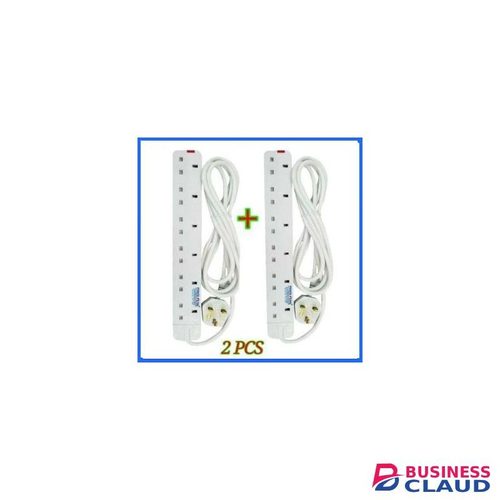 Power 6 WAY POWER-EXTENSION // 2 POWER-EXTENSION SOCKET LONG CABLE FOR TV, WOOFER & PROFESSIONAL BARBERING SHAVER