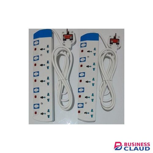 Power King 2 // TWO Heavy Duty// Power Socket Extension Cable.5 Way // 5 way power extension