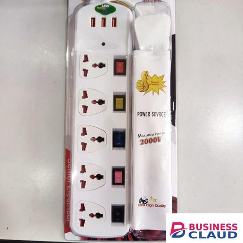 Extension Cables 5 Way With 3 USB Ports Multiplug Power Extension Socket Power Cables Power Strips