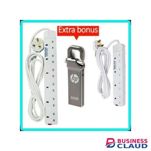 Power King 6 Way Power Extension Cable+ 4-Way Extension+ Gift