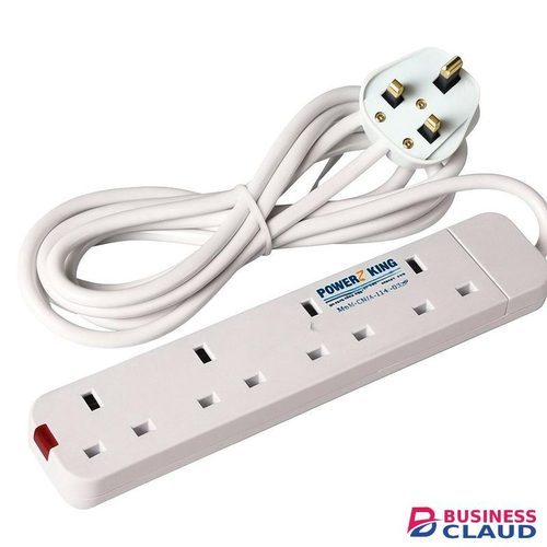 Power King BEST Quality Heavy Duty Electrical Extension 4 Way Power Extension With Cable Socket + FREE GIFT POWER ADAPTOR SOCKET MULTIPLUG