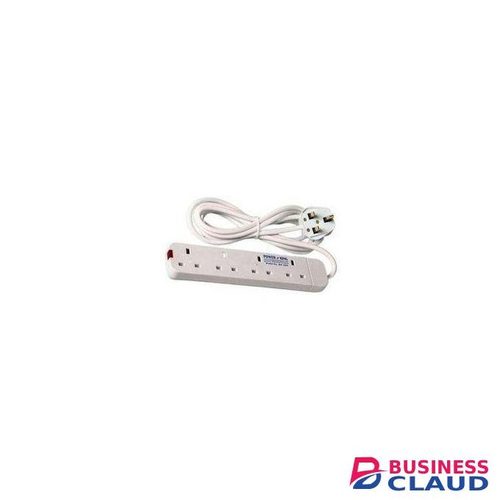 Powermax Power King Best 4 Way Power Extension With Long Cable // Power Extenson - White