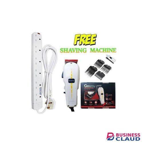 Powermax Power King 6 Way Power Extension+Free Shaving Machine/kinyozi