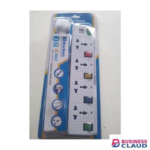 Marken Powe extension Strip 4- way Extension with 2 USB ports