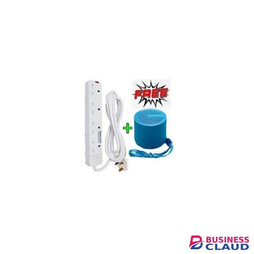 Powermax Power King Best 4 Way Power Extension With Long Cable // Power extenson - White + Free