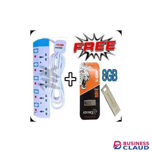 Powermax Power King 5-way power Extension+ Advance 8GB Flash Disk