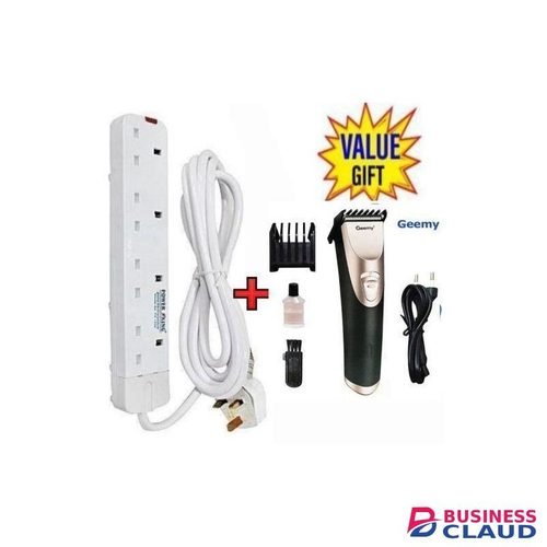 Powermax Power King HOME BEST 4 WAY POWER EXTENSION WITH LONG CABLE+FREE BEARD TRIMMER//SHAVER