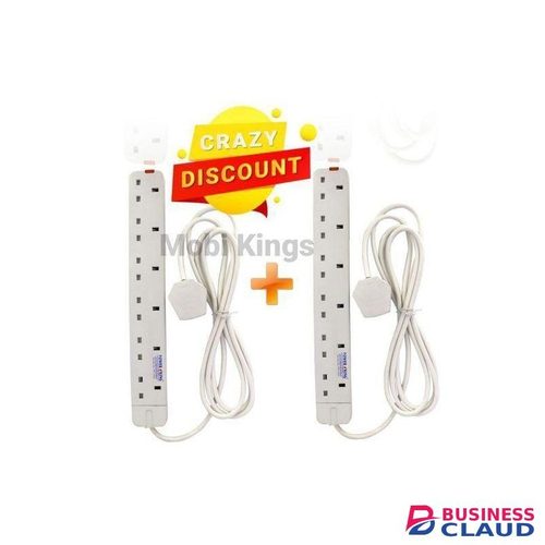 Powermax Power King PowerKing 2Pcs 6 Way Power Extension Socket 3M Cable