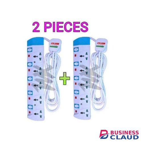 Powermax Power King BEST 5 WAY POWER EXTENSION SOCKET – 2 PCS / DOUBLE PACK – STRONG & RELIABLE CONNECTION