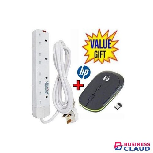 Powermax Power King HOME BEST 4 WAY POWER EXTENSION WITH LONG CABLE+FREE WIRELESS MOUSE