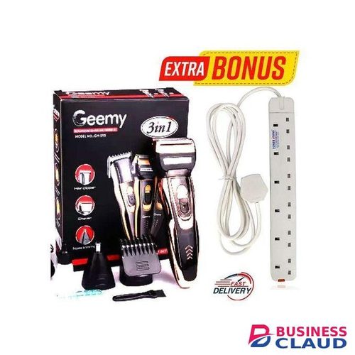 Powermax Power King BEST Quality 6-way Power Extension Cable Socket + EXTRA BONUS Rechargeable Hair Shaver Beard Trimmer Machine