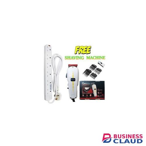 Power King 6 Way Power Extension + Free Barber Shaving Machine