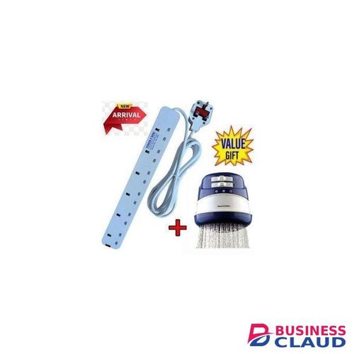 Power King 6 Way Power Extension Socket Long Cable + EXTRA GIFT