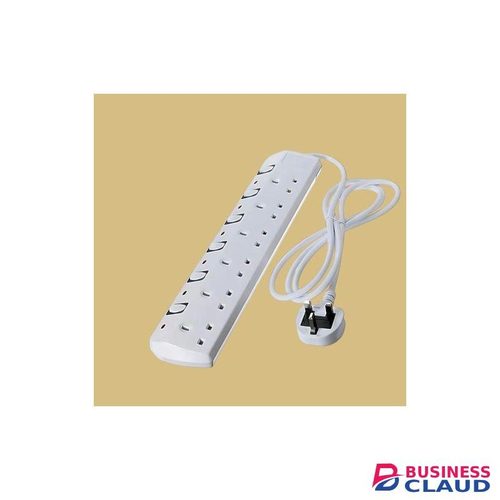 Jsb Powerful And Reliable 6 Way 5M Long Surge Protector Stabilizer Electrical Power Extension Cable- White