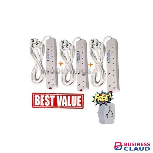 Power King 3 X 4 Way Power Extension Cable + Free Gift