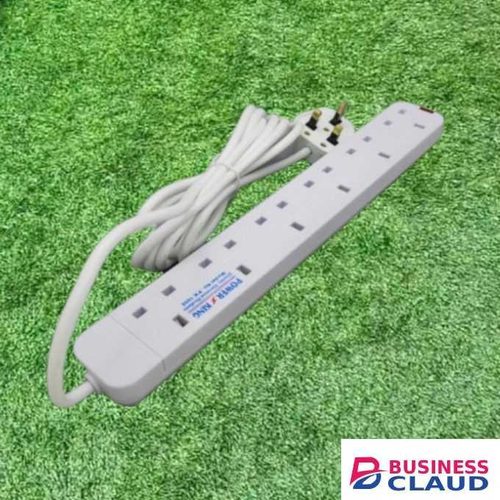 Power King High Functionality Best Performance 6 Way Electrical Power Extension- White