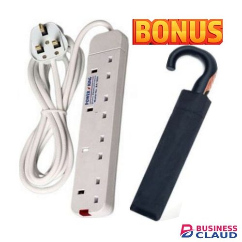 Power King Wholesale New Universal Standard Power Extension Socket + BONUS BEST Quality Checked Umbrella