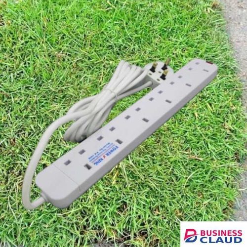 Power King Low Operating Costs Inexpensive 6 Way Electrical Power Extension- White
