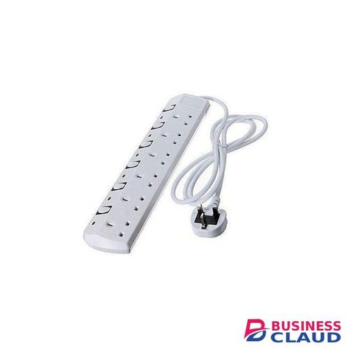 Jsb 6-Way Socket Power Extension Cable 5m Long White