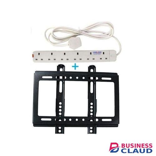 Power King 6 Way Power Extension + 14-42 TV Wall Bracket