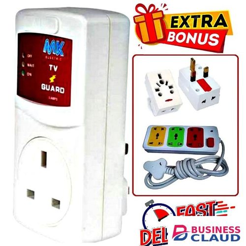 MK TV Guard Protector, Extension Cable & Universal Travel Power Plug Adapter