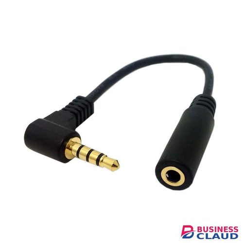 Right Angled 3.5mm 4 poles Audio Stereo Male to Female Extension Cable