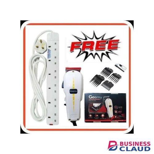 Power King 6Way Power Extension Cable + Free Original Geemy Shaving Machine