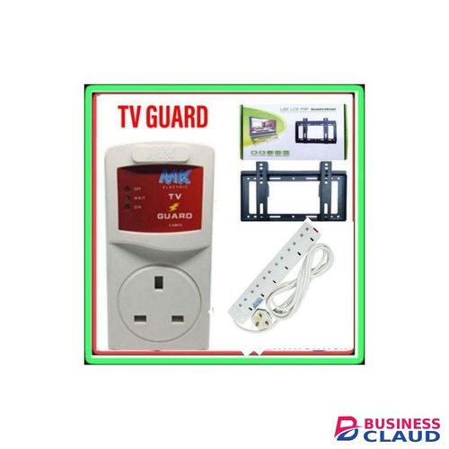 Powermax Power King 6 (Six) Way Extension + Tv Guard + 32 Inch Tv Wall Mount