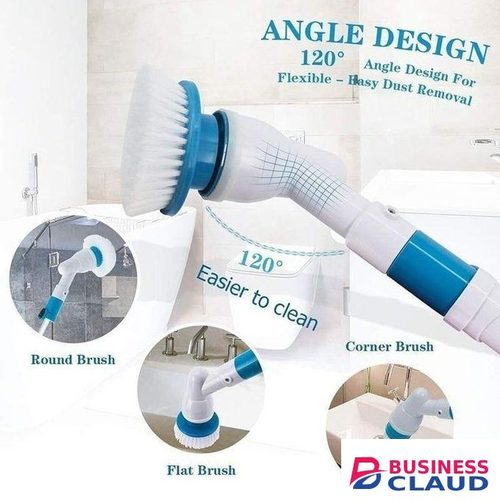 Spin Scrubber, 360 Cordless Tub And Tile Scrubber, Multi-Purpose Power Surface Cleaner With 3 Replaceable Cleaning Scrubber Brush Heads, 1 Extension Arm And Adapter