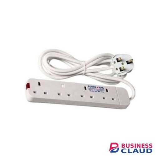Powermax Power King Best Affordable Maximum Rate 13Amps Best 4 Way Power Extension With Long Cable // Power Extension - White