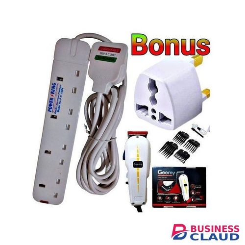 Power King Socket Extension Cable// Universal Travel Adapter // Geemy Non-Rechargeable Hair Shaver Corded Shaver