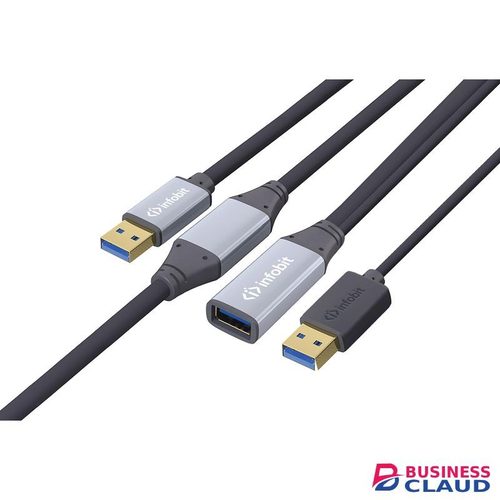 Infobit USB 3.0 Active Copper Extension Cable AM to AF 5M