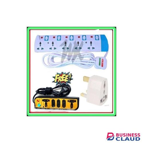 Power King >Extension Power Heavy Duty> 5 Way + 5way + Power Adapter