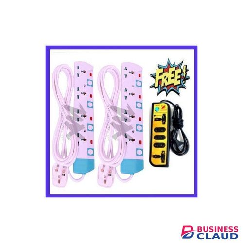 Power King Double 4 Way Power Extension Cable + Small GIFT