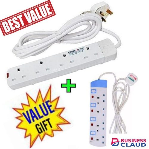Power King HOME BEST 4WAY POWER EXTENSION WITH LONG CABLE +FREE 4WAY POWER EXTENSION