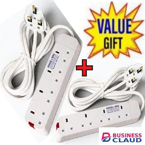 Power King HOME BEST 4 WAY POWER EXTENSION WITH LONG CABLE+ 4 WAY POWER EXTENSION CABLE WITH LONG CABLE