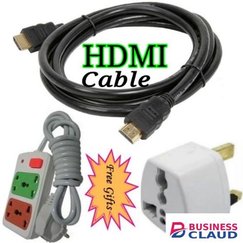 Hdmi Cable 1.5M High Speed With Full HD + Free Power Adaptor, 2 Way Extension