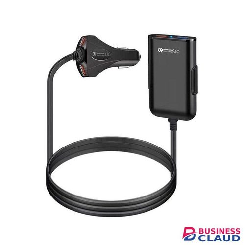 Share this product 4 Port USB QC 30 Car Charger For Front Back Seat With 16m Extension