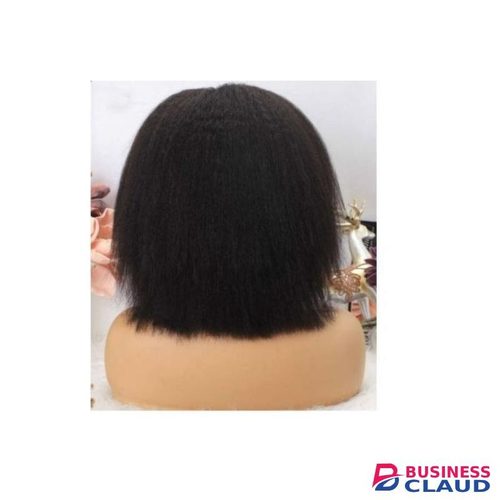 Fashion soft and fluffy heat resistant bob head band wig __black