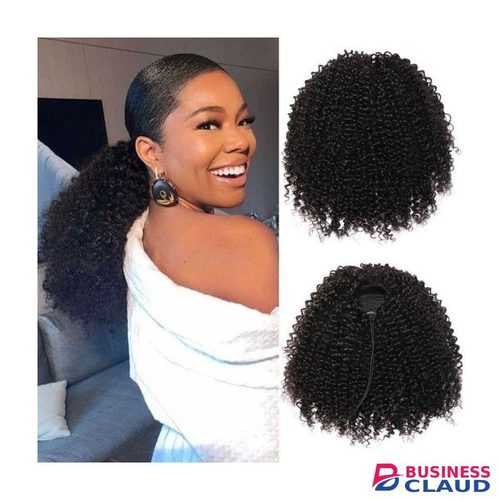 Kinky Curly Drawstring Ponytail Clip In Hair Extensions