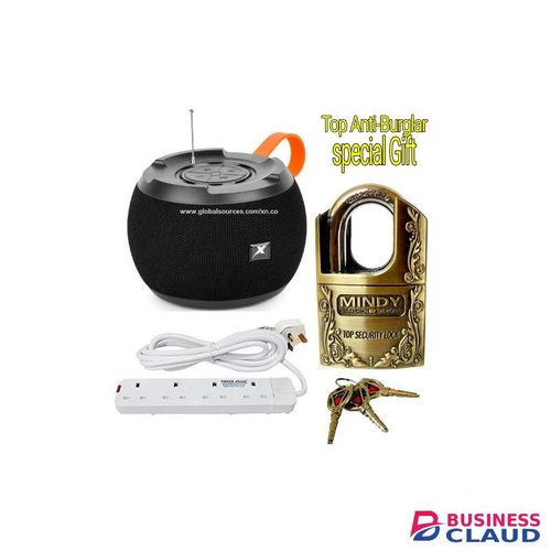 C15 BASS Bluetooth Portable Speaker With USB port & FM + Free 4 Way Power Extension Cable & 50mm Padlock