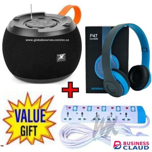 C15 BEST BLUETOOTH SPEAKER Superbass Bt Speaker WIRELESS BLUETOOTH Speaker BT +P47 HEADPHONES +5 WAY POWER EXTENSION