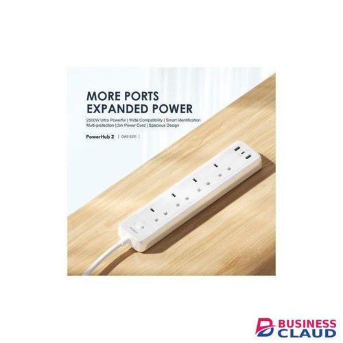 Oraimo OWS-U351 PowerHub Smart Fast Charging 4 AC Outlets 3 USB Ports UK Massive Extension Socket